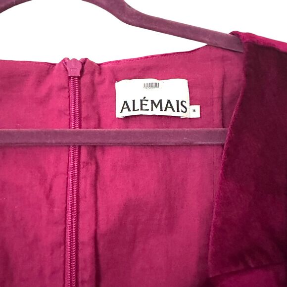 ALÉMAIS‎ Rosario Puff Sleeve Midi Dress Fuschia Pink Sz AUS 14 (US 10) - Picture 5 of 8